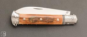      Couteau " Issoire 3 pièces " par David Brenière - Mammouth / damas et RWL34