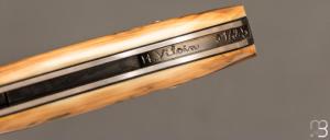   Couteau  " Lock-Back  " par Honoré Vilain - Ivoire de mammouth et RWL34