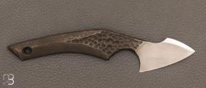 Couteau  " Neck knife " U10A satiné de Eliott Robinson