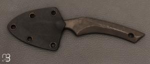 Couteau  " Neck knife " U10A satiné de Eliott Robinson