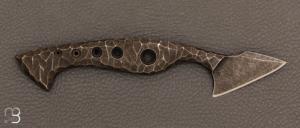 Couteau  " Neck knife " 80CrV2 Stonewashed texturé de Eliott Robinson