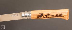 Couteau Opinel N ° 08 ANIMALIA AMERICA - Elan