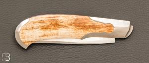 Couteau  « Persian Lanny Lock-back » par Jean Baptiste Leveque - Ivoire de mammouth