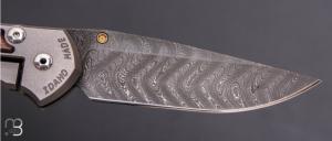    Couteau Sebenza 31 Large Ebène de macassar inlay et damas boomerang  de Chris Reeve - L31-1118