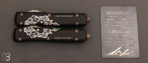 " Set de couteaux Automatique Microtech " - Ultratech® Dead Man's Hand˜ Hellhound® & Warhound™ Signature Series Bronzed Apocalyptic® Standard