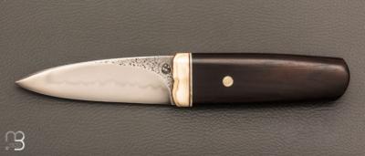   Couteau " Shean Dhu " de Jean Paul Sire - Ébène et acier C130