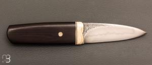  Couteau " Shean Dhu " de Jean Paul Sire - Ébène et acier C130