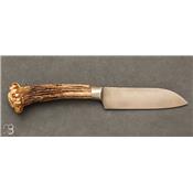 Couteau droit forgé Patch Knife - Bois de Chevreuil par P.H Monnet