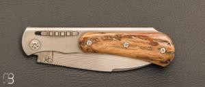   Couteau " Fox " pliant de Éric Parmentier - Ivoire de mammouth et SGPS