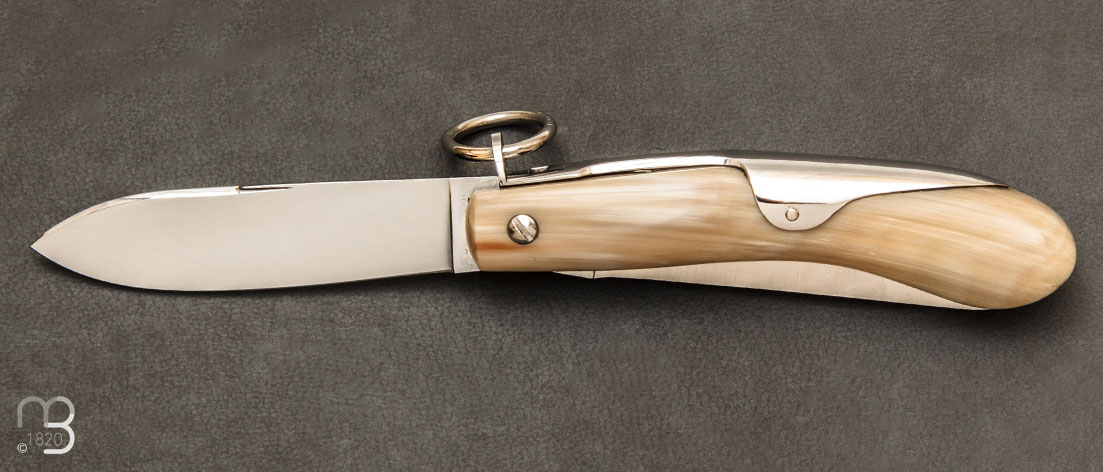 Couteau de poche Milan 12 cm Corne blonde par J. Mongin - 2 pieces