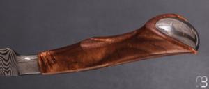   " Hunter " custom knife par Oliver Goldschmidt - érable et damas
