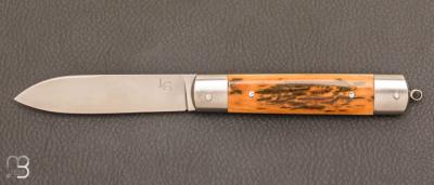  Couteau  "  Canif  " ivoire de mammouth et lame en 14C28N par Laurent Gaillard