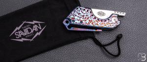 Couteau coupe-cigare  " Monster " par Thierry Savidan - Timascus et RWL34