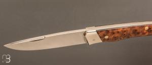  Couteau " 1820 " par Mathieu Herrero - Thuya et lame en 14C28N