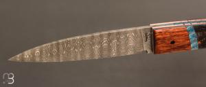  Couteau " Artémis Grand Mamba " par Pascale Sabaté - Lame damas d'Anthony Brochier