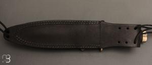   Couteau " Attack #14 - 7 1/2" par Randall - Micarta noir Finger Grips