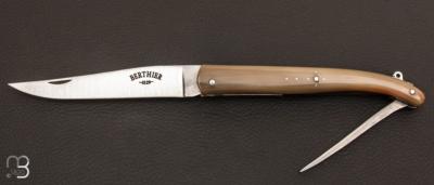 Couteau " Aveyronnais " Berthier 13cm 2 pièces pointe de corne et lame XC75