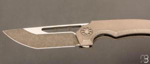    Couteau " BRB4 V1 #56 " par Jan Ole Blaurock - Blaurock Blades - Titane et RWL34