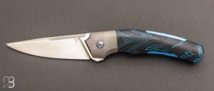   Couteau " Back flipper " custom par Florian Dreyer FD-Knives - G10 et RWL34