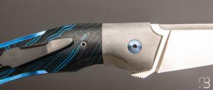   Couteau " Back flipper " custom par Florian Dreyer FD-Knives - G10 et RWL34