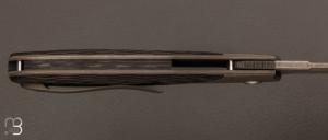 Couteau " Bolsterlock " custom Fibre de carbone et Elmax par Guy Poggetti