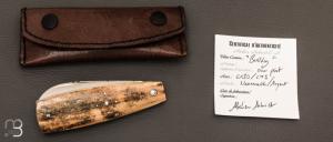  Couteau " Bouledogue  " par Erwann Aubriet - Ivoire de mammouth et lame carbone