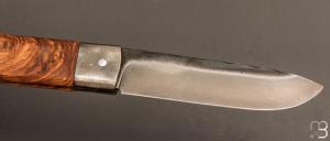  Couteau " Le Bugiste " Frêne par Frédéric Maschio - Lame guillochée