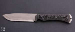   Couteau "CTE" fixe par Wildsteer - Micarta noir