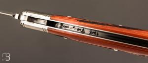    Couteau  "  Canif Sheffield " pliant fait main par Bastien Toubhans - Atelier Beau Merle - Os cerfé et RWL34