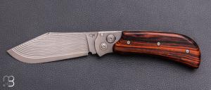  Couteau " Caribou " par �ric Parmentier - Cocobolo et VG10 Suminagashi