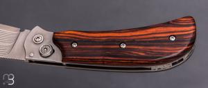 Couteau " Caribou " par Éric Parmentier - Cocobolo et VG10 Suminagashi