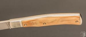   Couteau " Chasse"  custom par Mathieu Herrero - Ivoire de mammouth et lame XC100