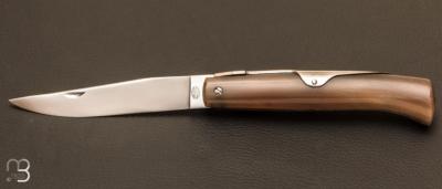 12 cm Blond horn Chasseur knife by J. Mongin