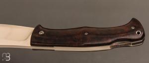   Couteau " Cim Very Bad " custom lock-back par Raphaël Durand - Bois de fer et lame RWL34