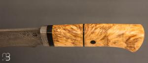   Couteau " Droit  " de Jean Paul Sire - Loupe de buis et Damas