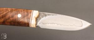     Couteau Droit de Jean Paul Sire - Noyer et lame forgée acier C130