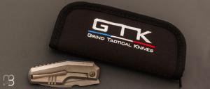 Couteau " Elementak Framelock Proto" de GTKnives - Thomas Gony - Titane et RWL-34 stonewash