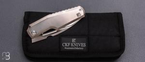   Couteau " Elementak " par CKF Knives et Thomas Gony GTKnives - Titane  et M398