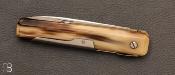 Couteau " Facette " de poche 12cm corne blonde par J. Mongin