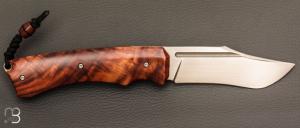 Couteau " Fallout " de collection par Olivier Ouertal - Loupe de palissandre