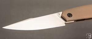   Couteau " Frame-Lock custom " par Florian Dreyer FD-Knives - Titane et RWL34