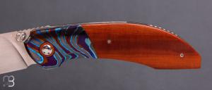    Couteau " Ghost " custom de Stéphane Sagric - Micarta Westinghouse et ZircuTi