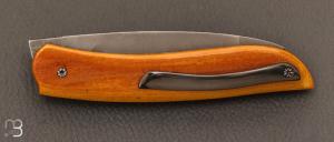   Couteau  "  Gyr " front flipper custom - Micarta Westinghouse et lame en U10A par Tim Bernard