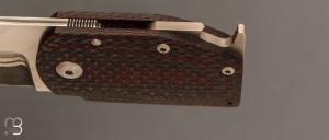     Couteau "Hérisson" custom par Alain André - Carbone rouge
