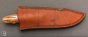 Couteau " Hunter " fixe par Schuyler Lovestrand - Ivoire de mammouth