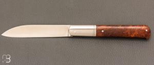  Couteau  "  Issoire  " par Maxime Surjous  - Bois de fer et lame en RWL34