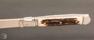   Couteau " Issoire " custom de Jérôme Bellon - Bois de cerf et RWL34