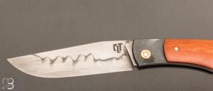 Couteau " Jack " pliant par Tanguy Coillot - Micarta vintage et lame en C130