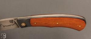 Couteau " Jack " pliant par Tanguy Coillot - Micarta vintage et lame en C130