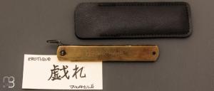 Couteau Japonais Higonokami gravé par Mali Irie - Erotique